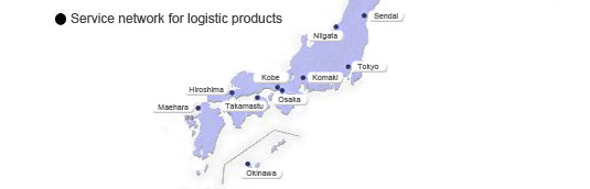 Service network for logistic products